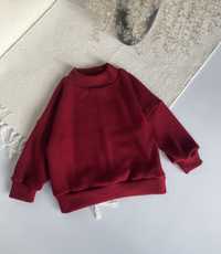 Bordowy sweterek czerwony oversize z wiskozą Hey Petit