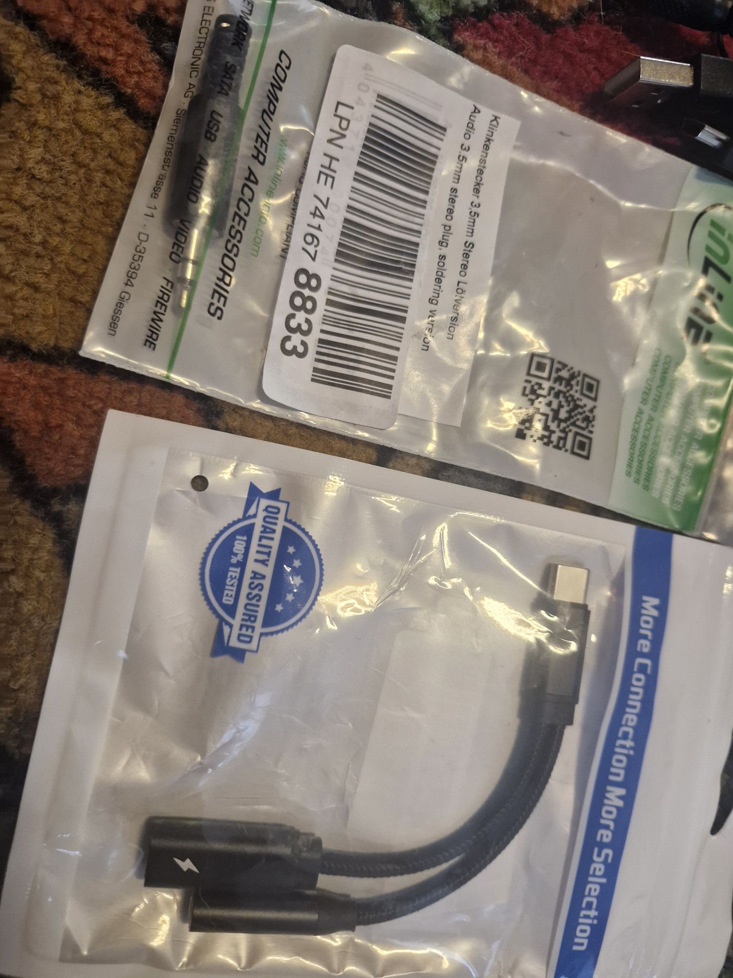 Zestaw kabli usb hdmi jack