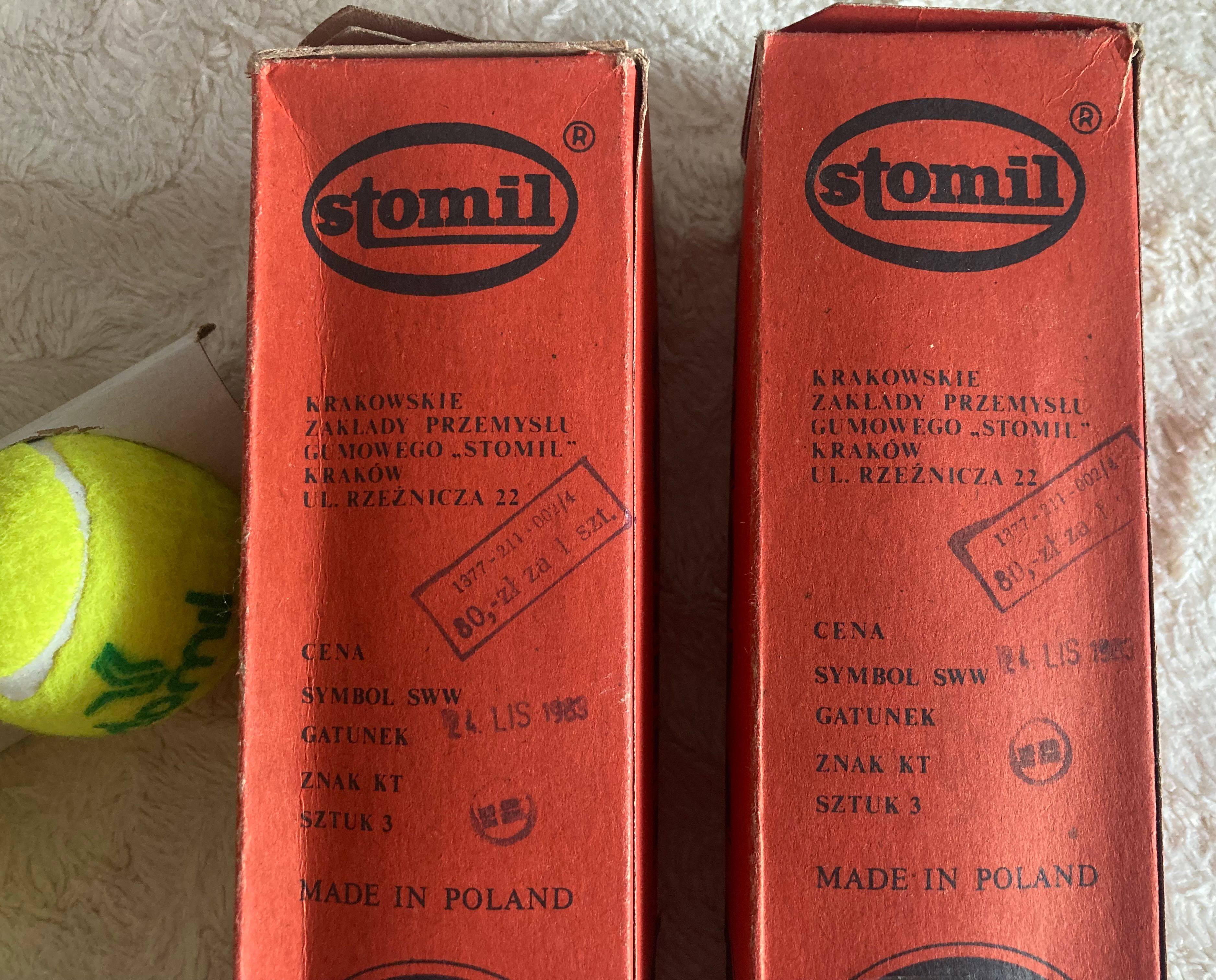 Piłki  tenisowe  STOMIL  z  1983 r. prl