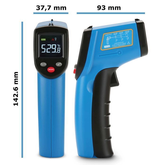 Pirometr termometr laserowy bezdotykowy -50 +530°c