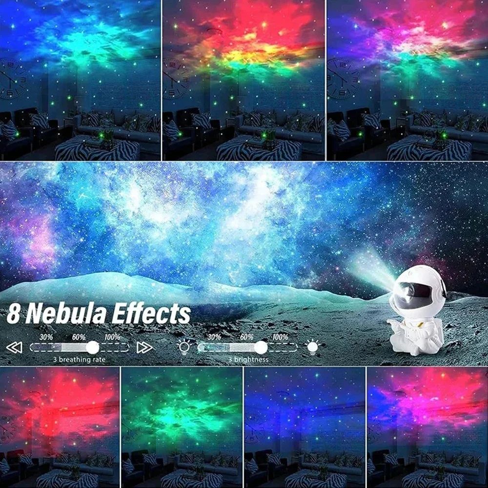 Projektor gwiazd astronauta lampka nocna dla dzieci rzutnik