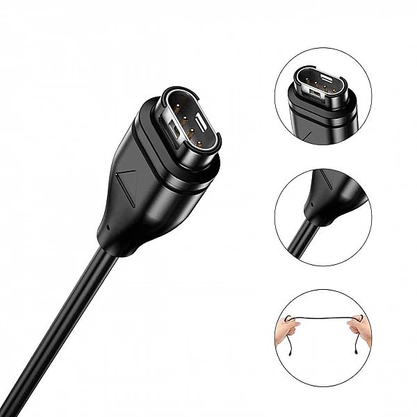 Kabel Tech-Protect MC04 UltraBoost USB-A do zegarka Garmin 1m - czarny