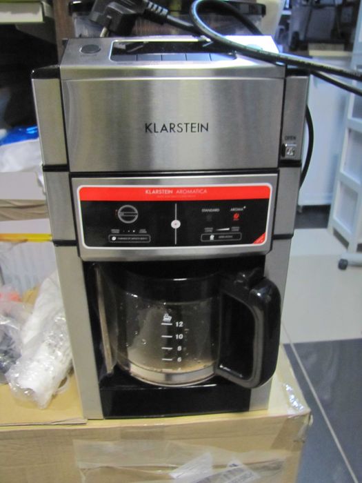 Ekspres do kawy z młynkiem na kawę ziarnistą stal Klarstein Aromatica