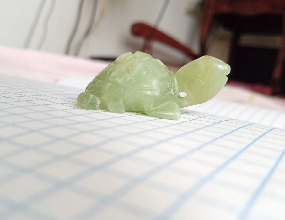 Кулон вінтаж підвіска (сувенір) Черепашка Натуральний камінь онікс №1