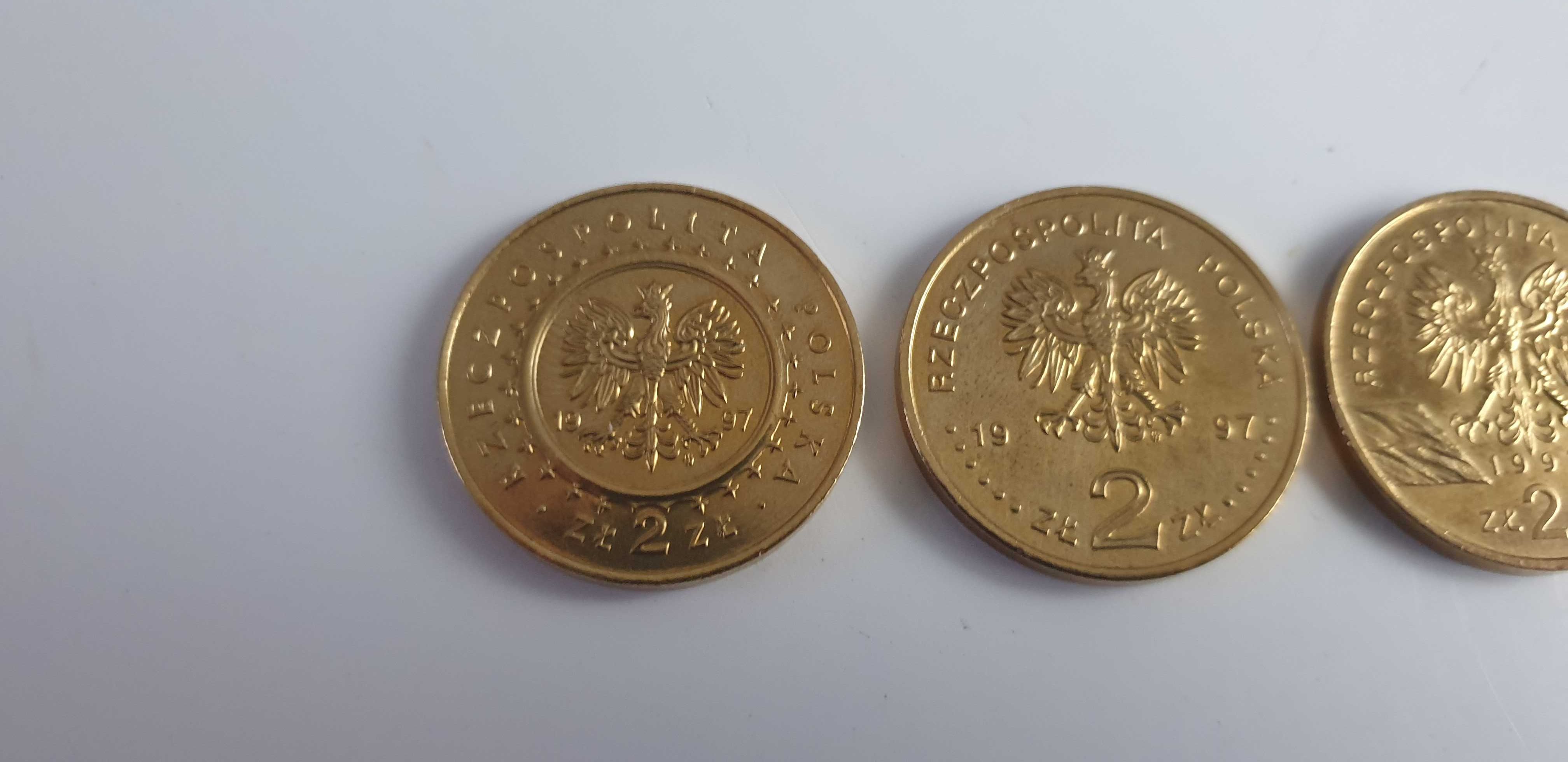 Starocie z Gdyni - Stare monety 2zł z 1997r. zestaw 3szt.