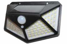 Lampa solarna lampka 100led z czujnikiem ruchu i zmierzchu do ogrodu s