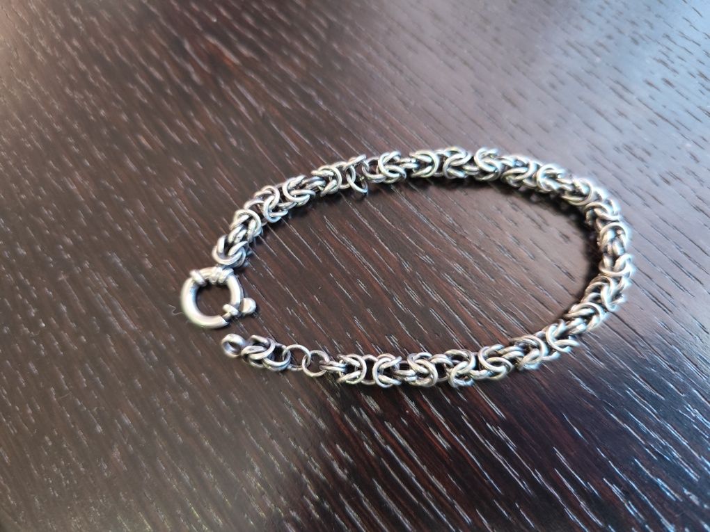 Pulseira Homem Prata malha virolinha