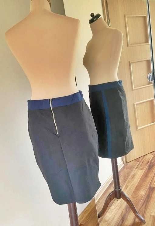La pia spodnica zamek dresowa pasy 44 42 xxl xl czarna tuba ołówkowa