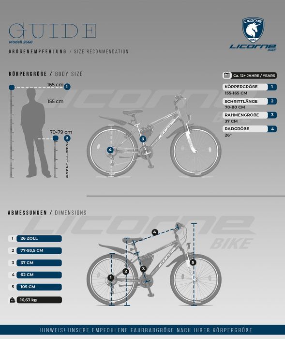 PRZECENA Niemiecki rower górski MTB GUIDE 26" 21 biegów Shimano