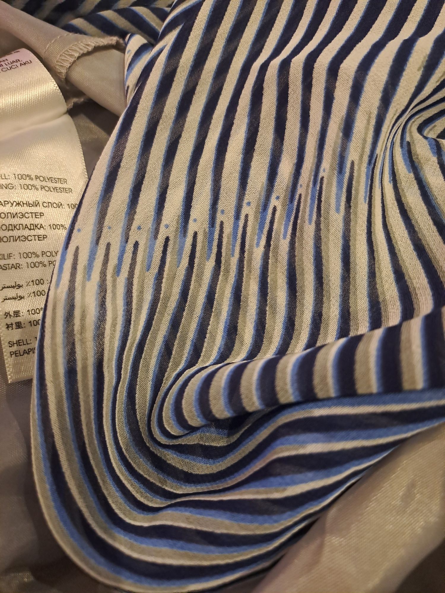 Obłędna sukienka maxi z efektem 3d ,36 biel granat niebieski