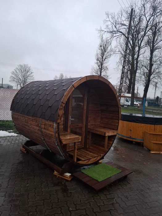 Sauna ogrodowa 2,4 m OD RĘKI  BECZKA SPA Ogrodowe