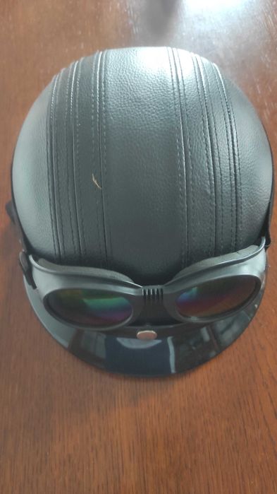 Kask   otwarty Orzeszek, twarzowy z okularami