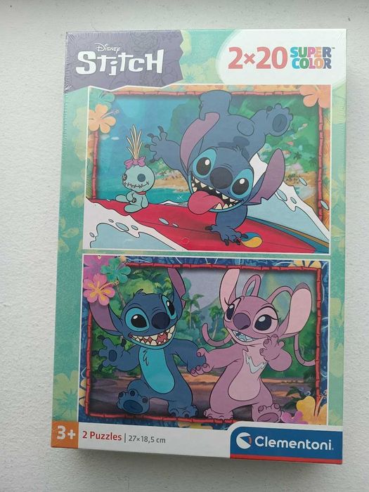 Puzzle Clementoni Disney Stitch SuperColor 27x18,5cm 2x20 peças
