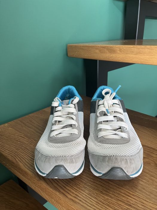 Buty sportowe damskie reebok białe do biegania sport niebieskie