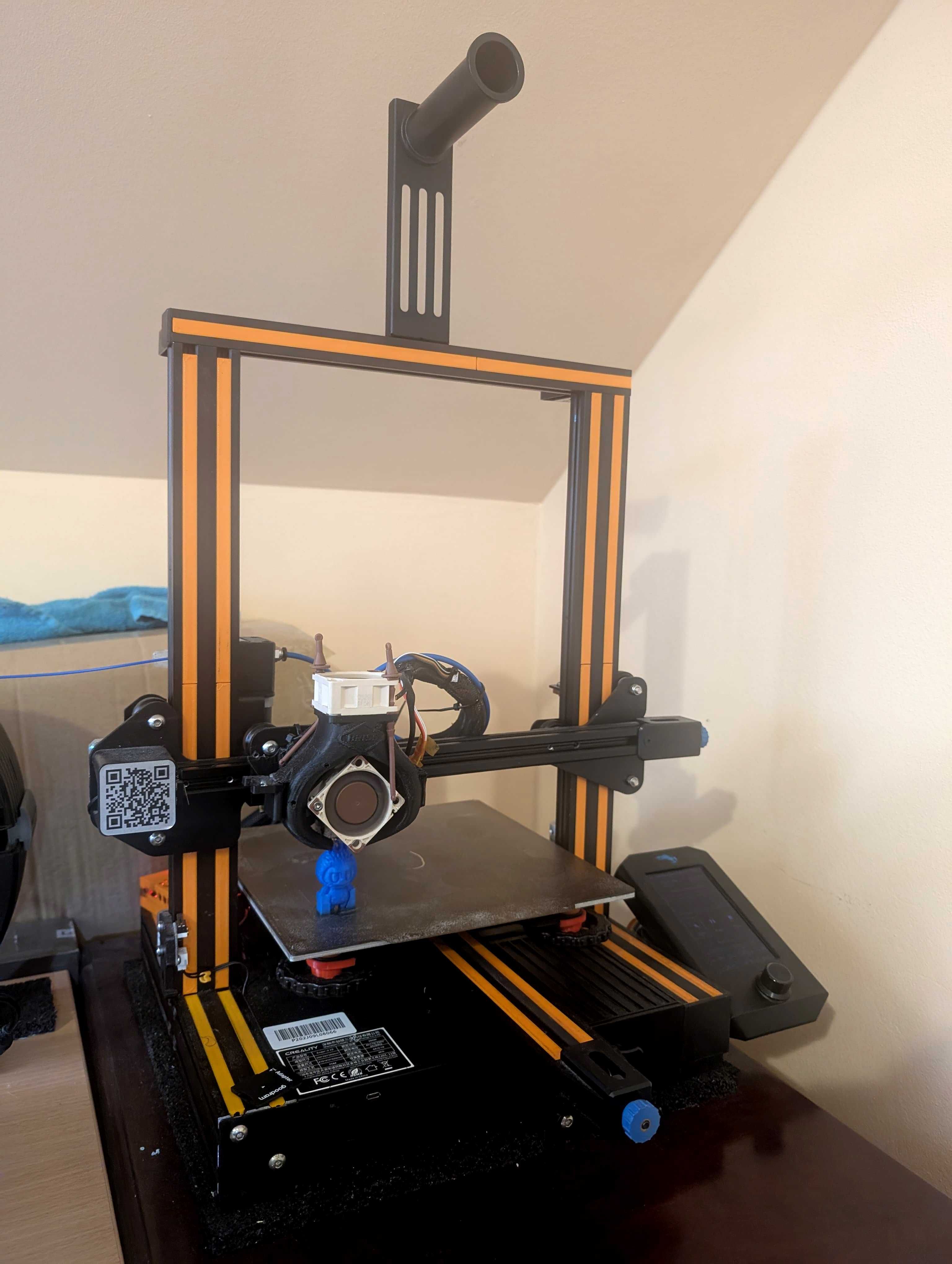 Drukarka 3D. Ender3 v2 - modyfikowana, dużo zmian.