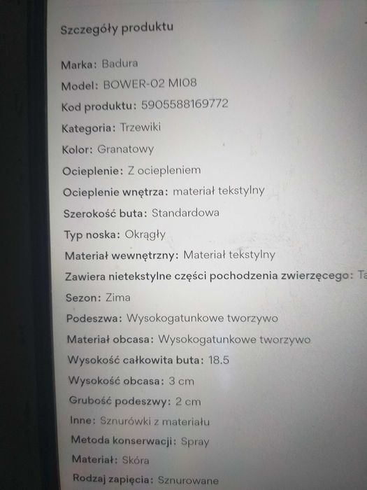Buty męskie jesienno-zimowe Badura  42, stan idealny!