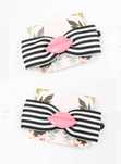 kokardka Usta paski pastel goth vintage retro NB130