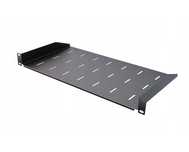 Półka RACK Eco stała czarna 19" 1U 250 mm Perforowana jakość StalFlex