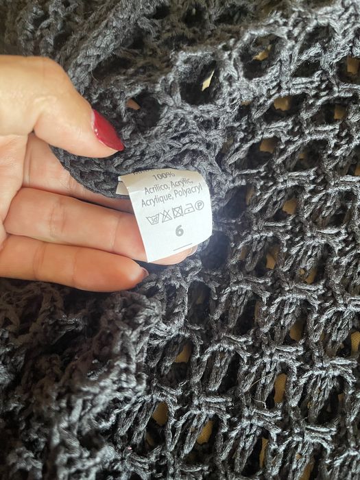 Saida de praia preta croche