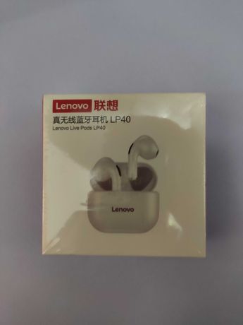 Lenovo lp40 Bluetooth tws навушники Білий