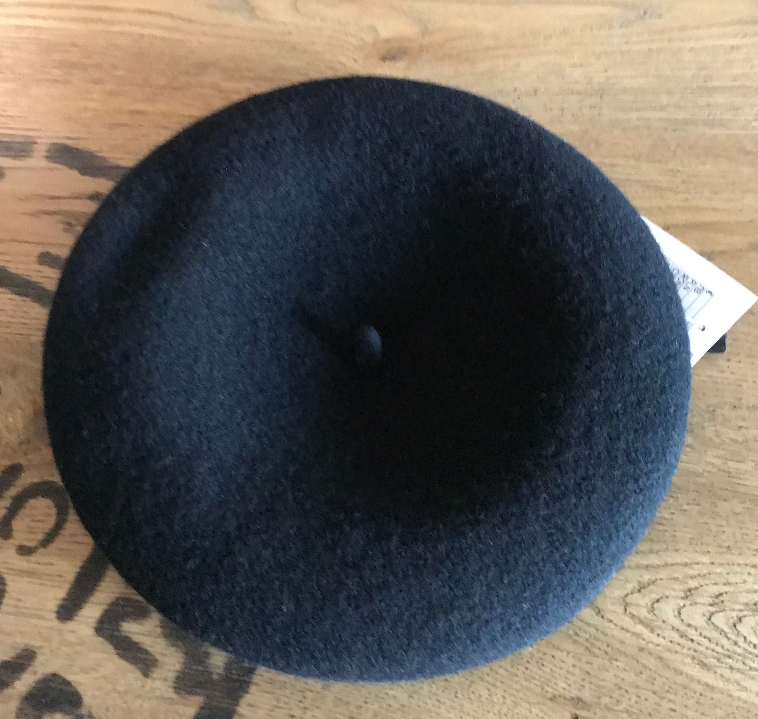 Klasyczny beret francuski damski z antenką wełna 100%