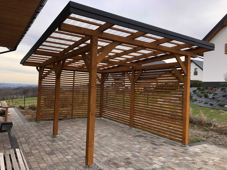 Wiata garażowa, Carport, zadaszenie, poliwęglan, BEZ POZWOLEŃ