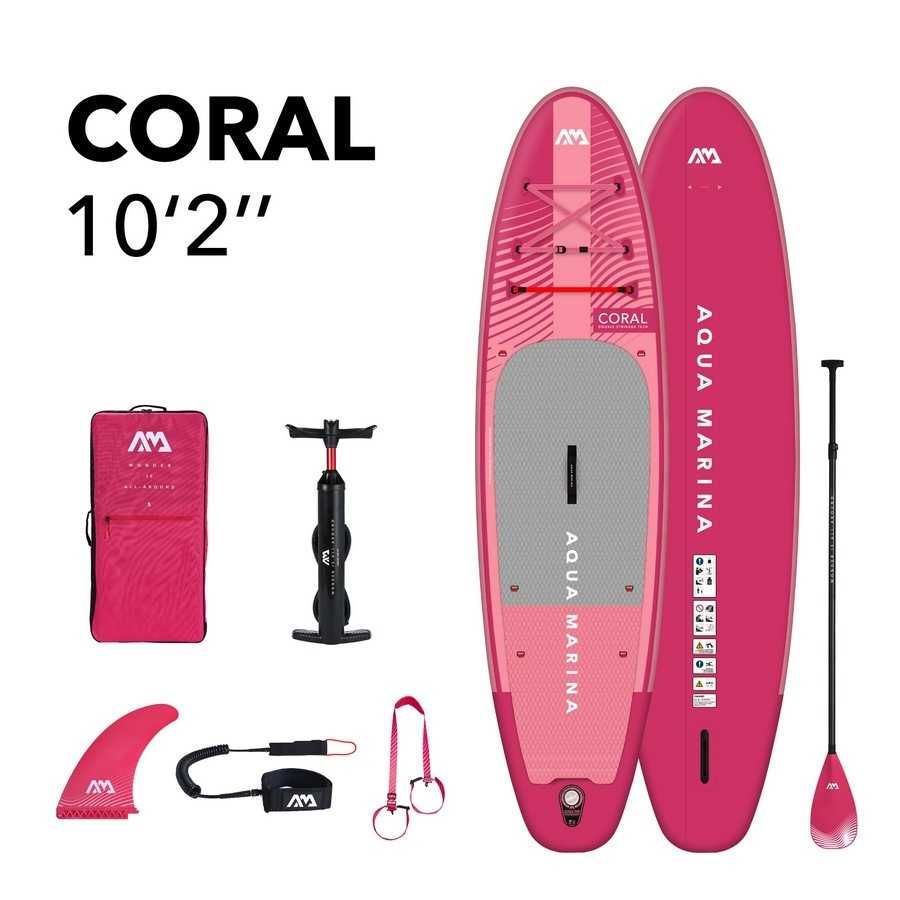 Deska SUP AQUA MARINA Coral 10'2" RASPBERRY Raty 0%!