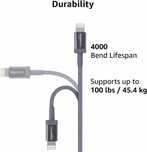 Kabel USB C - Apple Lightning AmazonBasics 1,8 m 18W