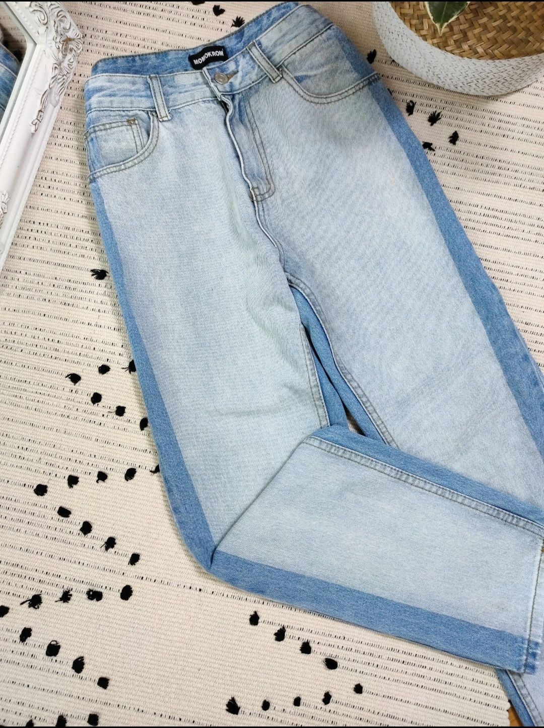 Джинсы мом из комбинированной джинсы