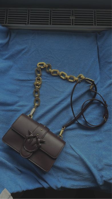 Torebka Pinko mini love brązowa