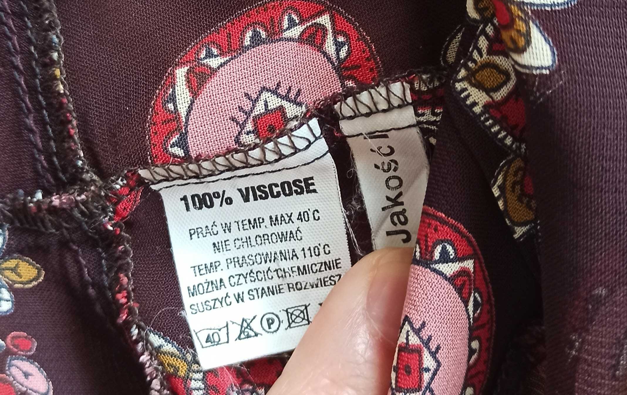 Vintage bluzka damska rozmiar m 100 % wiskoza