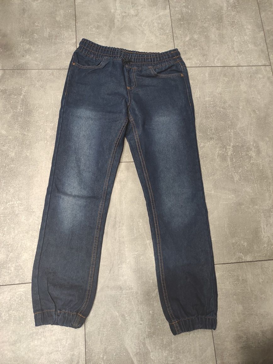 Spodnie jeansowe joggery dla chłopca 146 nowe
