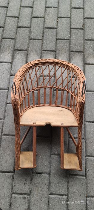 Fotelik wiklinowy na kierownicę dla dziecka PRL