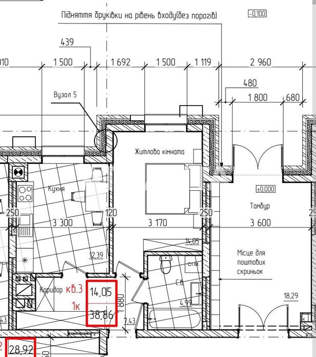 Однокімнатна новобудова район проспекту Незалежності