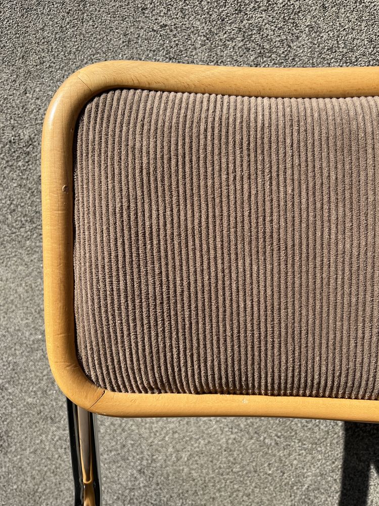 para krzeseł Ceska bauhaus design tapicerowane Włochy lata 70