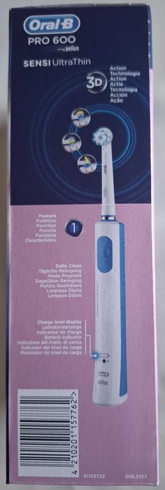 Escova de dentes elétrica nova Oral-B Pro 600 - SALDO