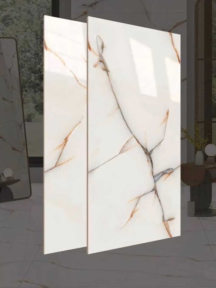 Płytki marmurowe 120x60 WYSOKI POŁYSK złoto ŻYŁKA gat.1