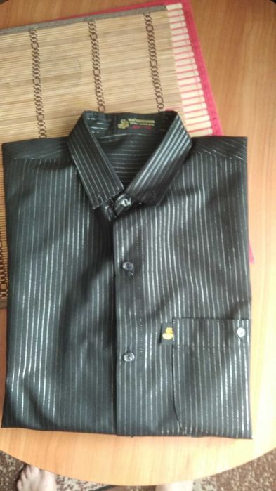 Рубашка мужская 50 размер новая чёрная