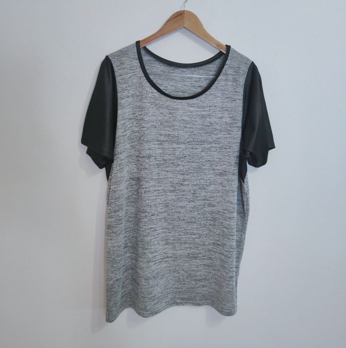 Koszulka Szara  Damska  z Krotkim Rękawem (3 XL)