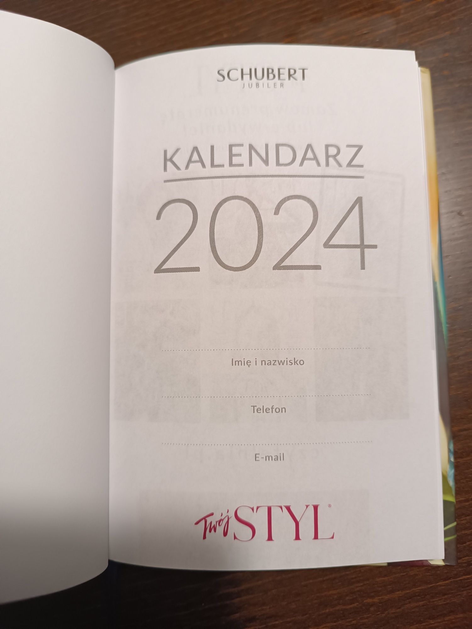 Kalendarz notes 2024
