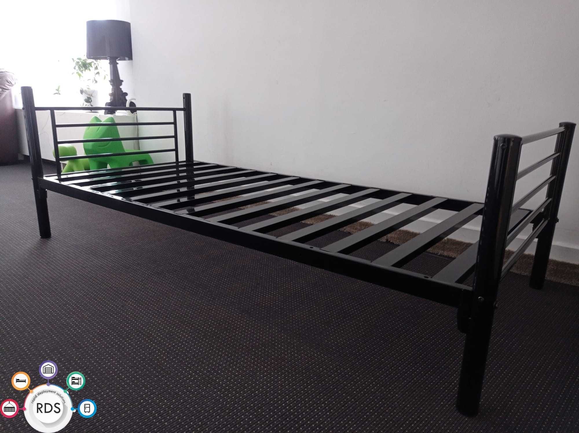 Łóżko piętrowe metalowe wojskowe kwaterowe hostelowe motelowe 90x200