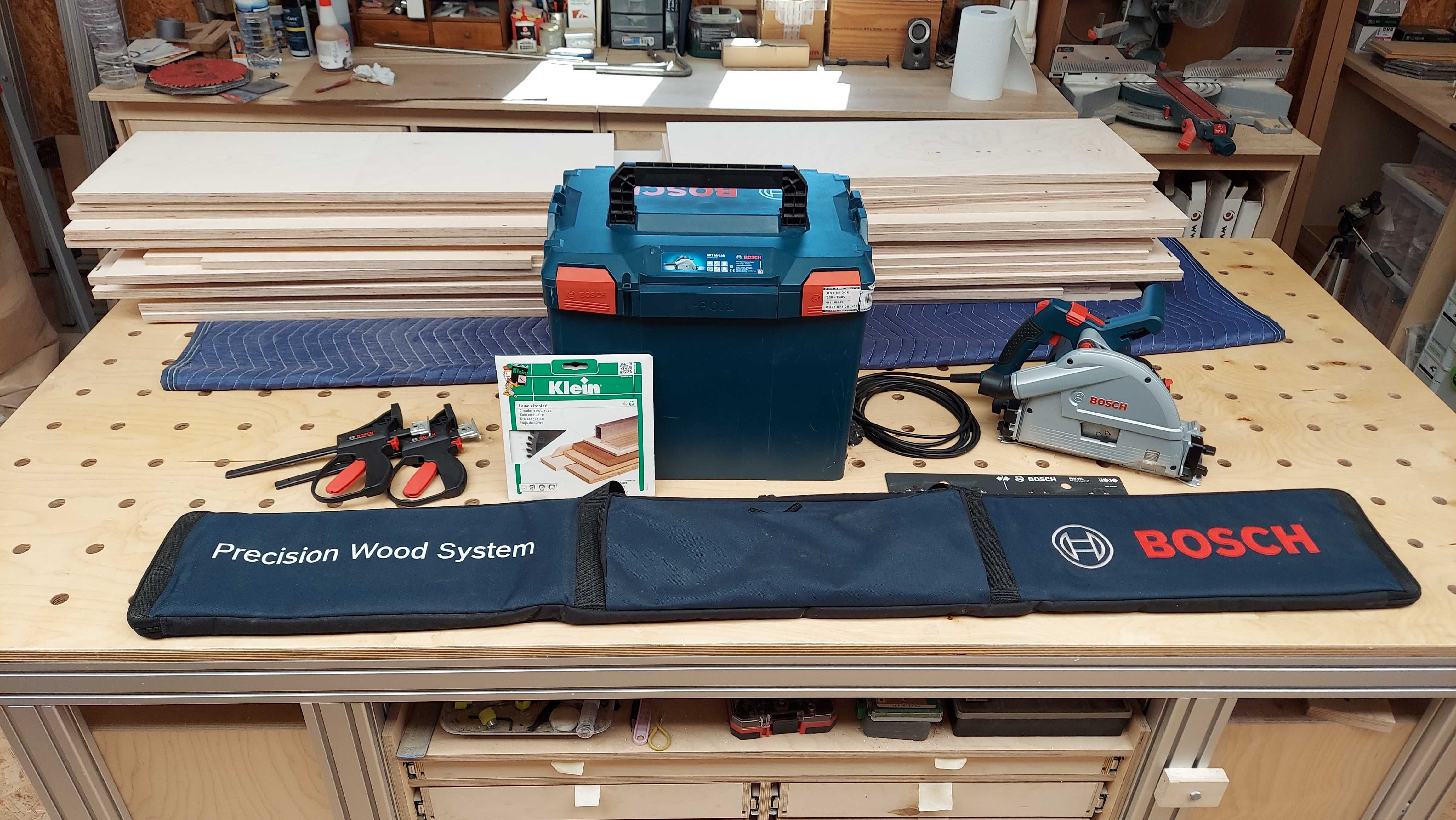 Serra GKT 55 GCE Bosch Professional + grampos Bosch FSN KZW