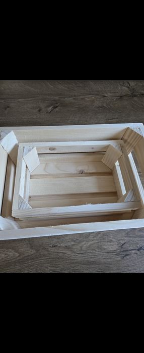 4 skrzynki naturalne nie malowane wyprzedaż