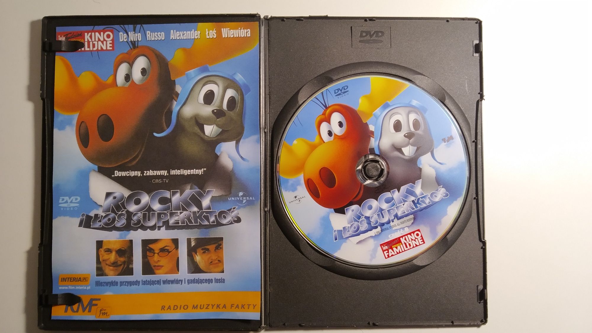 Rocky i Łoś Superktoś film na DVD De Niro Russo Alexander Wiewióra
