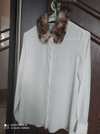 Kremowa koszula Zara Basic rozmiar M 38