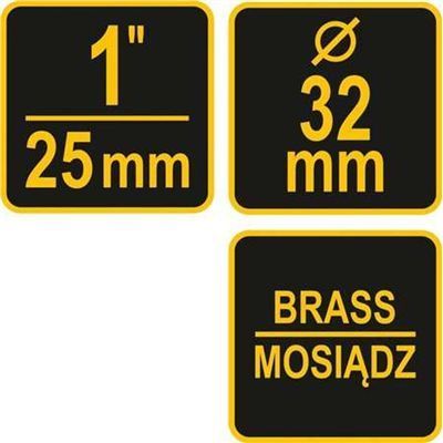 Króciec Mosiężny Do Pomp 1 Cal X 25Mm Vorel