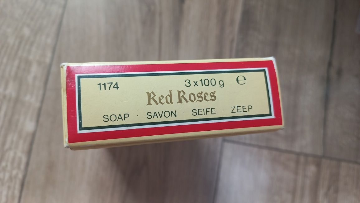 Mydło Yardley Red Roses 3x100g Nowe, zabytkowe mydło kolekcjone
