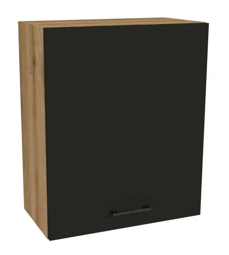 Zestaw mebli kuchennych presto 240x180 cm płyta laminowana czarna