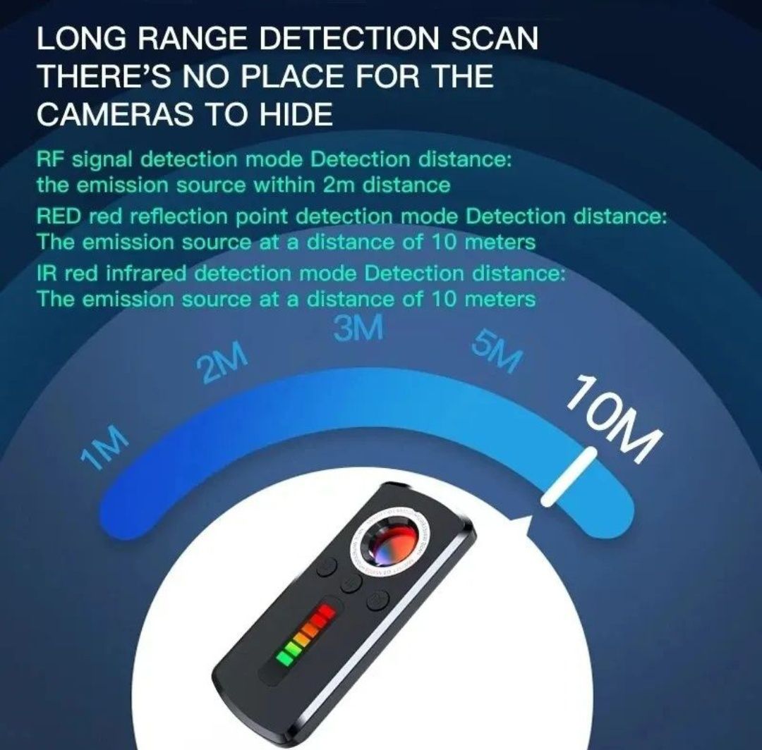 Detector de câmaras ocultas spy cam Infravermelho RF visão nocturna