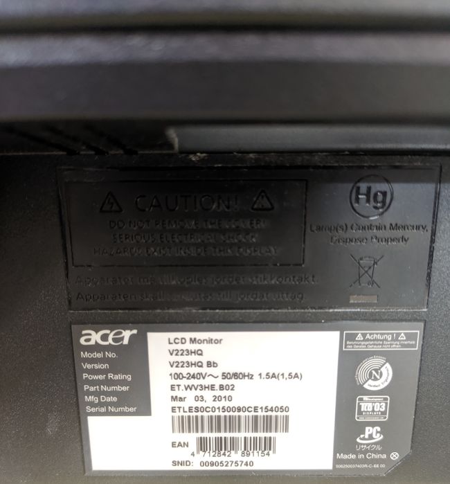 Монітор Acer V223HQ